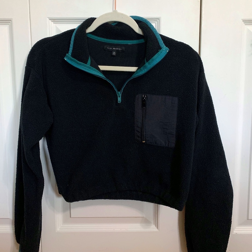 Cropped Quarter Zip | LA Hearts